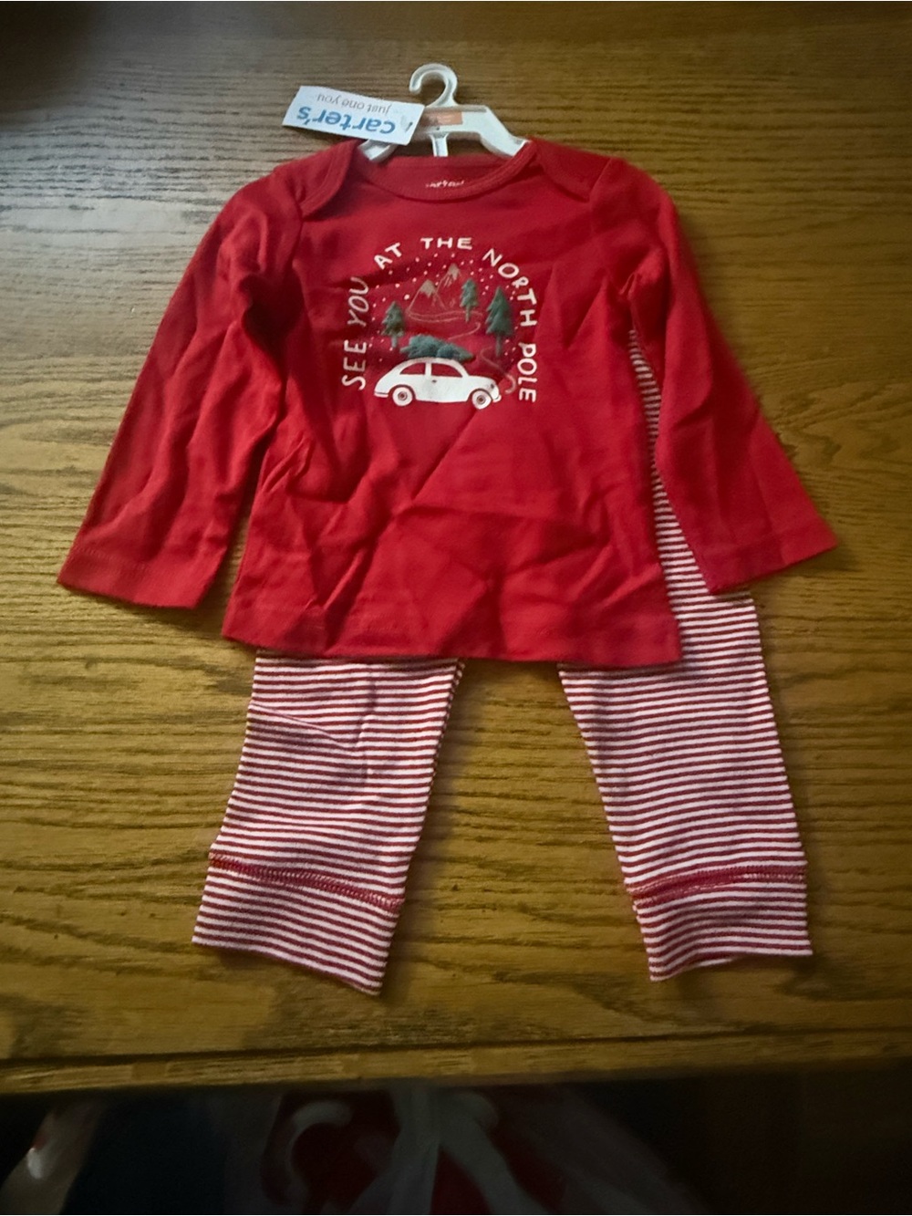 Carter's J.O.Y. Red 'See You at the North Pole' pajamas